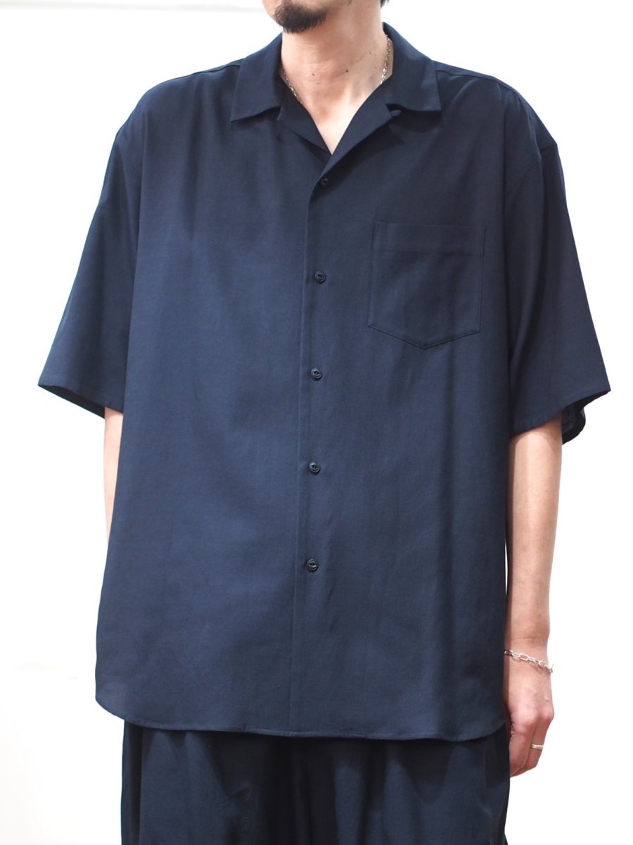 画像4:  YOKO SAKAMOTO / OPEN COLLAR S/S SHIRT / RAYON × COTTON VIYELLA (4)