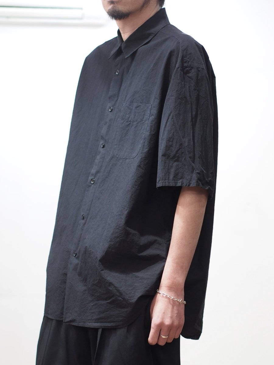 画像4: YOKO SAKAMOTO  /  REGULAR COLLAR S/S SHIRT / GARMENT DYE / MAX HIGH COUNT TYPEWRITER (4)