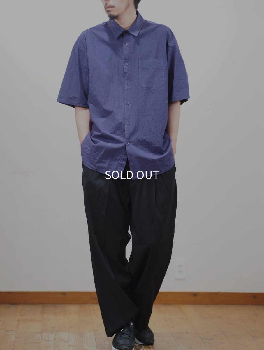 画像8:  YOKO SAKAMOTO  / REGULAR COLLAR S/S SHIRT / GARMENT DYE / MAX HIGH COUNT TYPEWRITER (8)