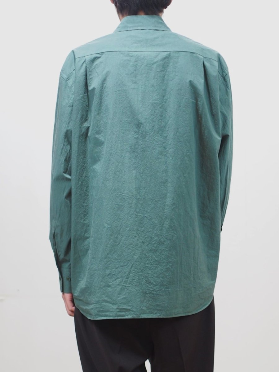 画像9: YOKO SAKAMOTO  / REGULAR COLLAR SHIRT / GARMENT DYE / MAX HIGH COUNT TYPEWRITER (9)