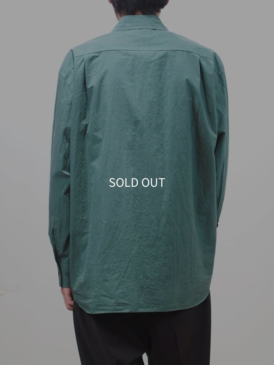 画像9: YOKO SAKAMOTO  / REGULAR COLLAR SHIRT / GARMENT DYE / MAX HIGH COUNT TYPEWRITER (9)