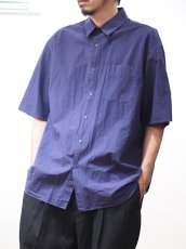 画像1:  YOKO SAKAMOTO  / REGULAR COLLAR S/S SHIRT / GARMENT DYE / MAX HIGH COUNT TYPEWRITER (1)