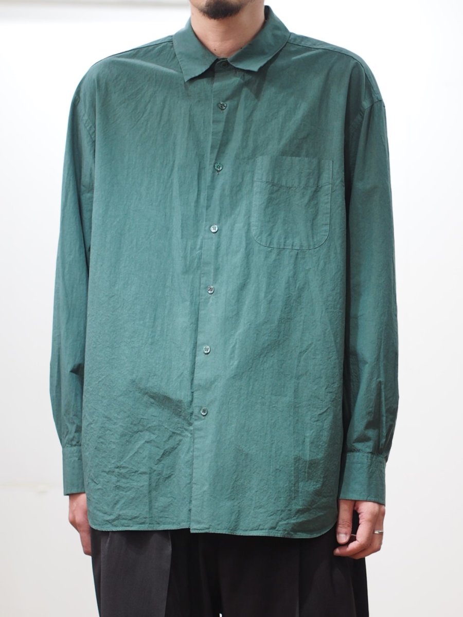 画像3: YOKO SAKAMOTO  / REGULAR COLLAR SHIRT / GARMENT DYE / MAX HIGH COUNT TYPEWRITER (3)