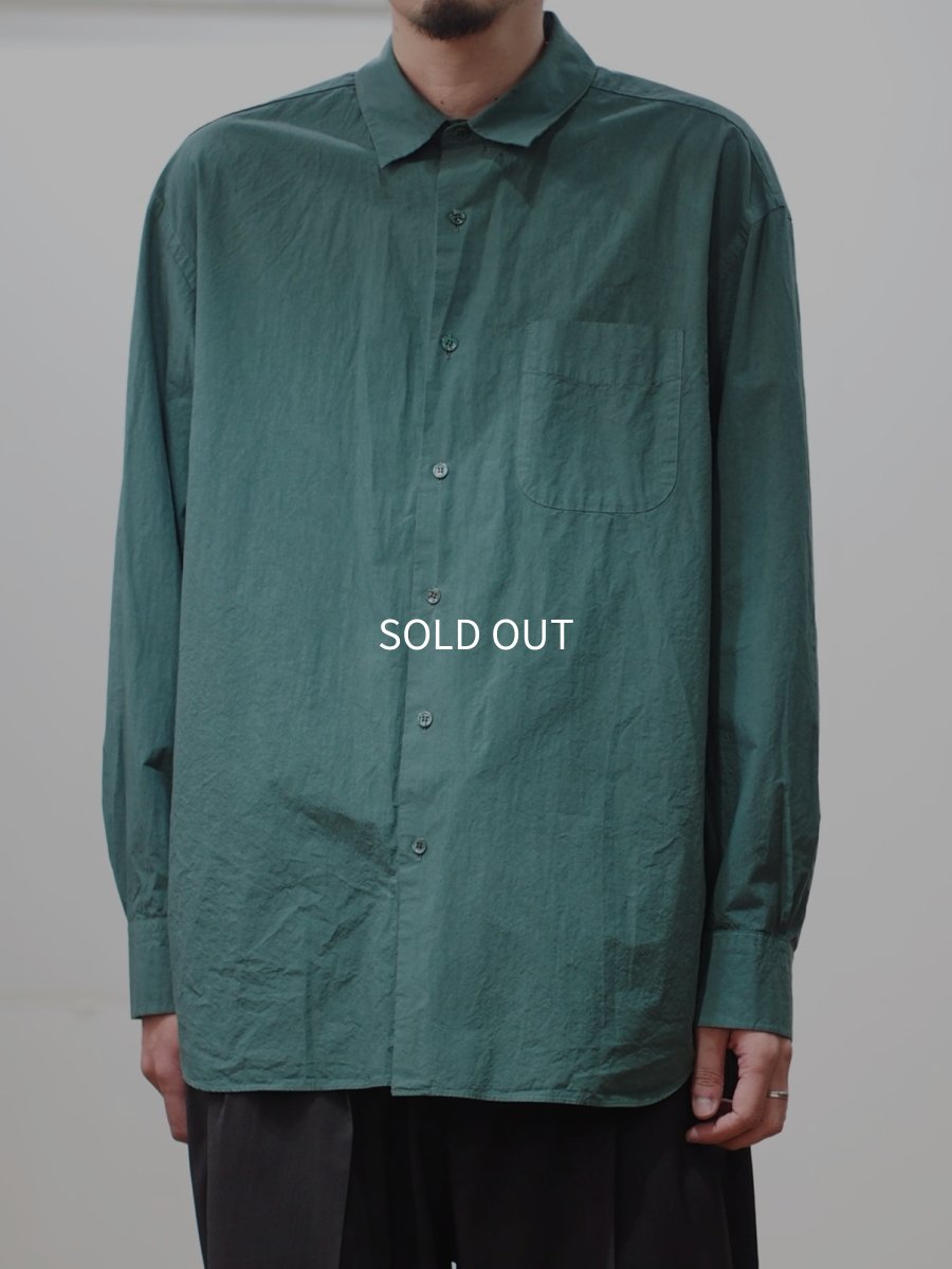画像3: YOKO SAKAMOTO  / REGULAR COLLAR SHIRT / GARMENT DYE / MAX HIGH COUNT TYPEWRITER (3)