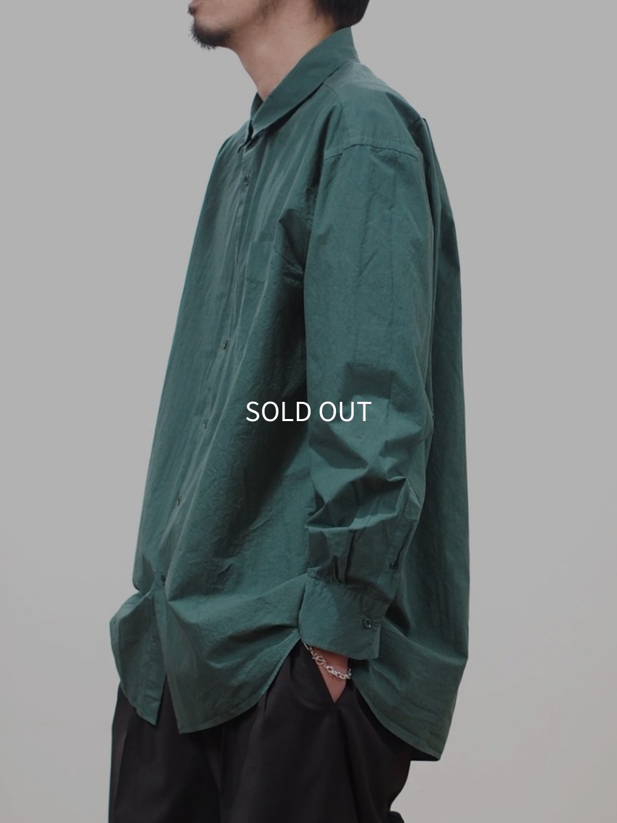 画像6: YOKO SAKAMOTO  / REGULAR COLLAR SHIRT / GARMENT DYE / MAX HIGH COUNT TYPEWRITER (6)