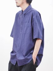 画像4:  YOKO SAKAMOTO  / REGULAR COLLAR S/S SHIRT / GARMENT DYE / MAX HIGH COUNT TYPEWRITER (4)
