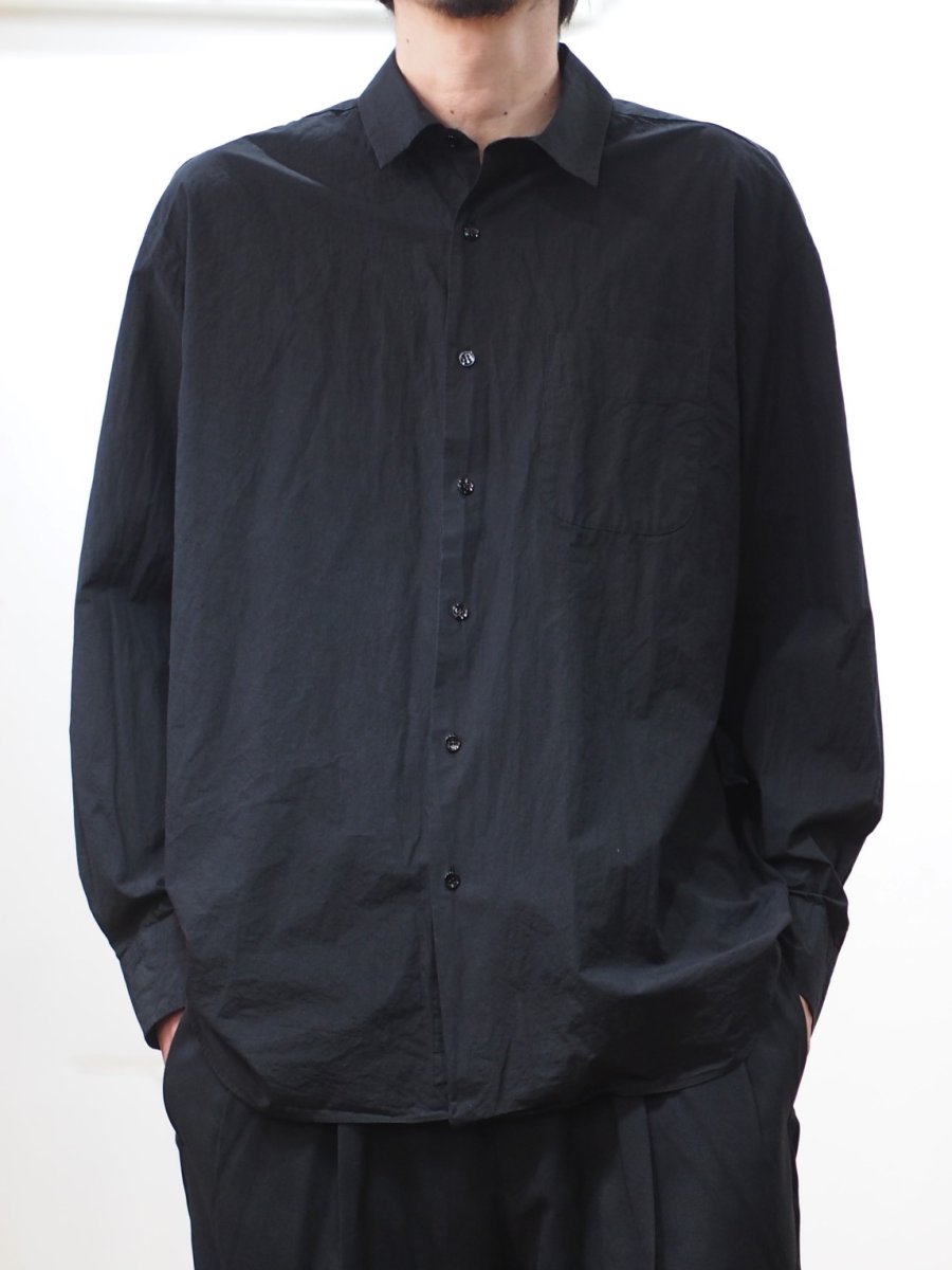 画像1: YOKO SAKAMOTO  / REGULAR COLLAR SHIRT / GARMENT DYE / MAX HIGH COUNT TYPEWRITER (1)