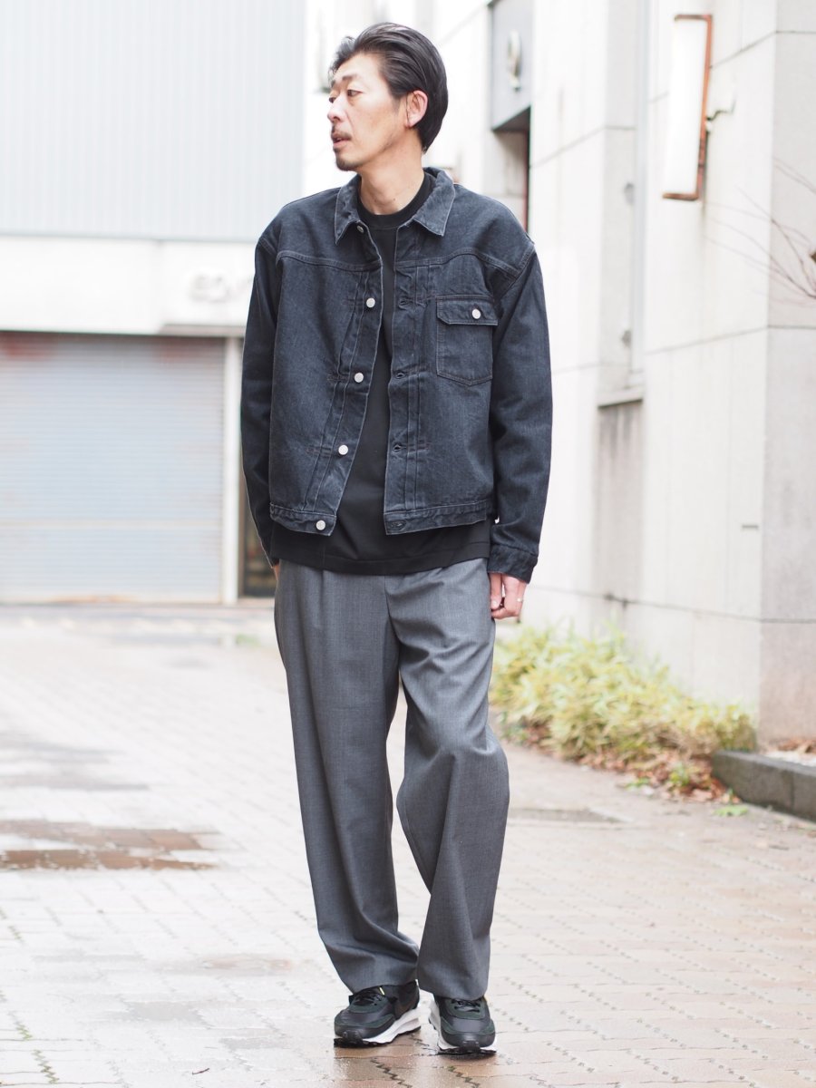 画像2: CIOTA / Single Pocket Denim Jacket ( Medium Black ) (2)