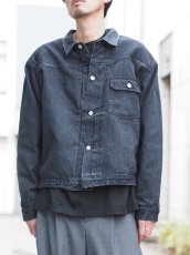 画像3: CIOTA / Single Pocket Denim Jacket ( Medium Black ) (3)