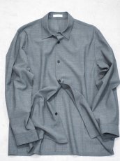 画像3: ATON LOOSE FIT SHIRT  / TWIST WOOL GAUZE (3)