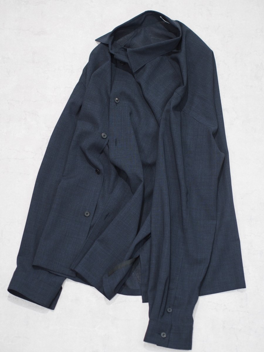 画像8: ATON LOOSE FIT SHIRT  / TWIST WOOL GAUZE (8)