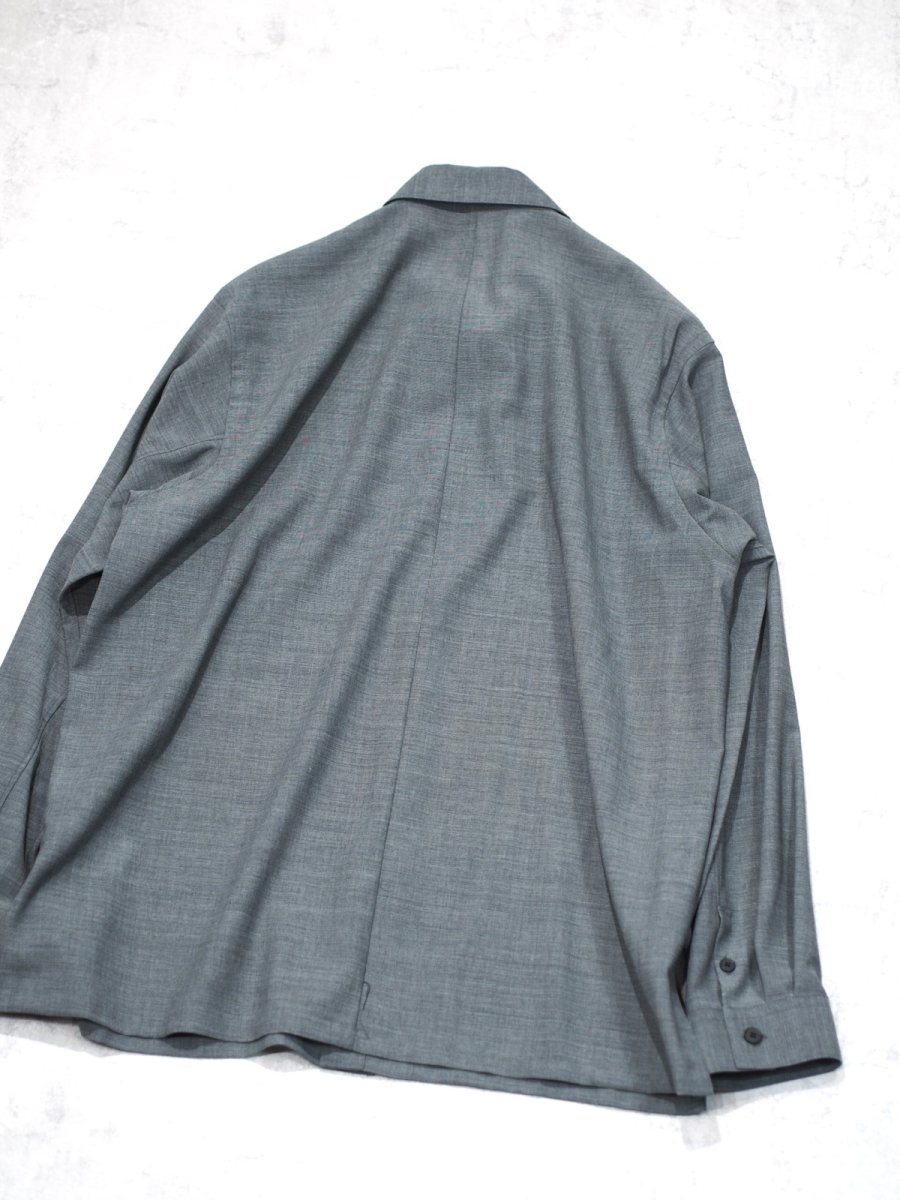 画像6: ATON LOOSE FIT SHIRT  / TWIST WOOL GAUZE (6)
