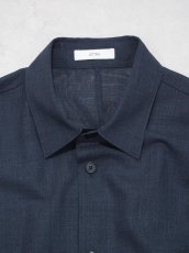 画像10: ATON LOOSE FIT SHIRT  / TWIST WOOL GAUZE (10)