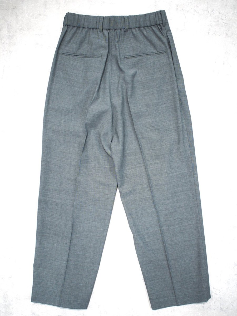 画像3: ATON TWO TUCKED EASY PANTS  / TWIST WOOL GAUZE (3)