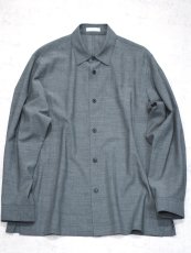 画像1: ATON LOOSE FIT SHIRT  / TWIST WOOL GAUZE (1)