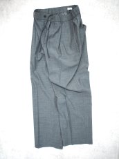 画像5: ATON TWO TUCKED EASY PANTS  / TWIST WOOL GAUZE (5)