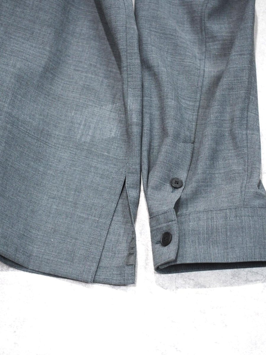 画像12: ATON LOOSE FIT SHIRT  / TWIST WOOL GAUZE (12)
