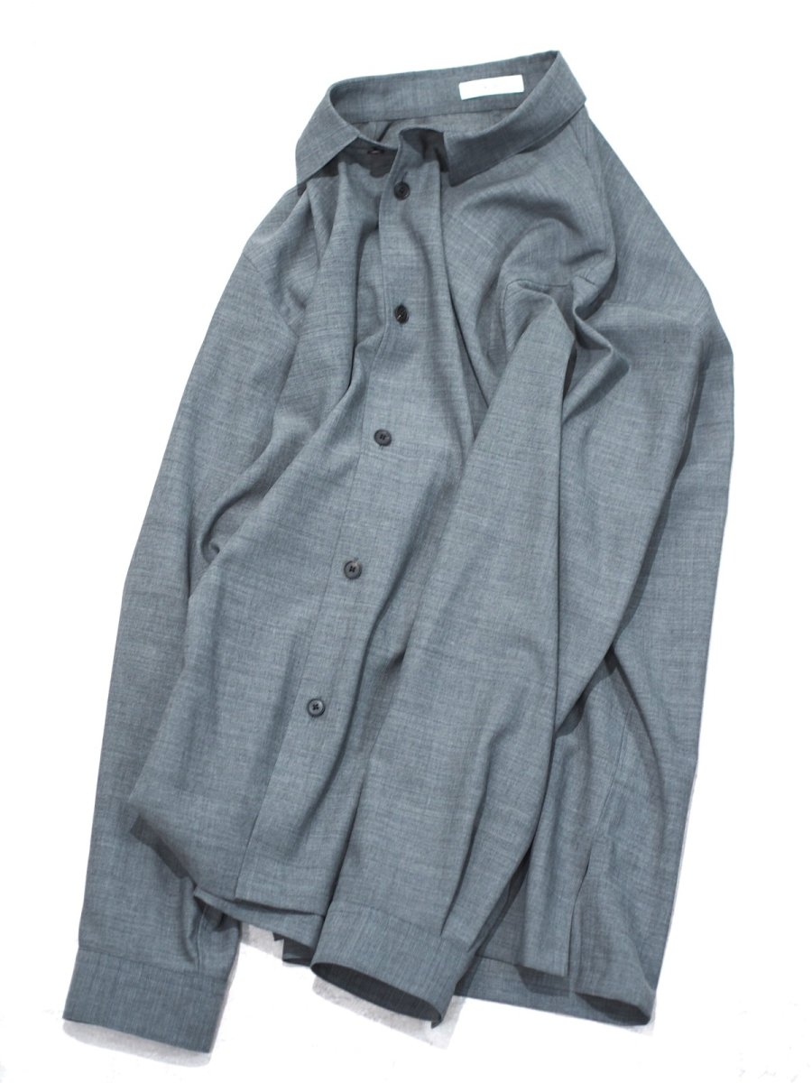画像8: ATON LOOSE FIT SHIRT  / TWIST WOOL GAUZE (8)