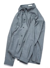 画像8: ATON LOOSE FIT SHIRT  / TWIST WOOL GAUZE (8)