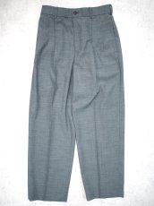 画像1: ATON TWO TUCKED EASY PANTS  / TWIST WOOL GAUZE (1)