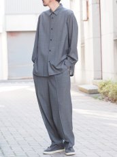 画像7: ATON LOOSE FIT SHIRT  / TWIST WOOL GAUZE (7)