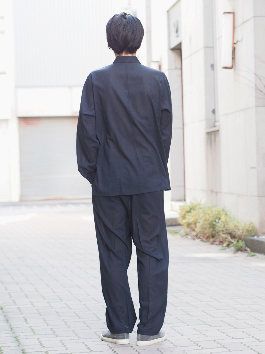 画像10: ATON TWO TUCKED EASY PANTS  / TWIST WOOL GAUZE (10)