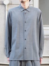 画像5: ATON LOOSE FIT SHIRT  / TWIST WOOL GAUZE (5)