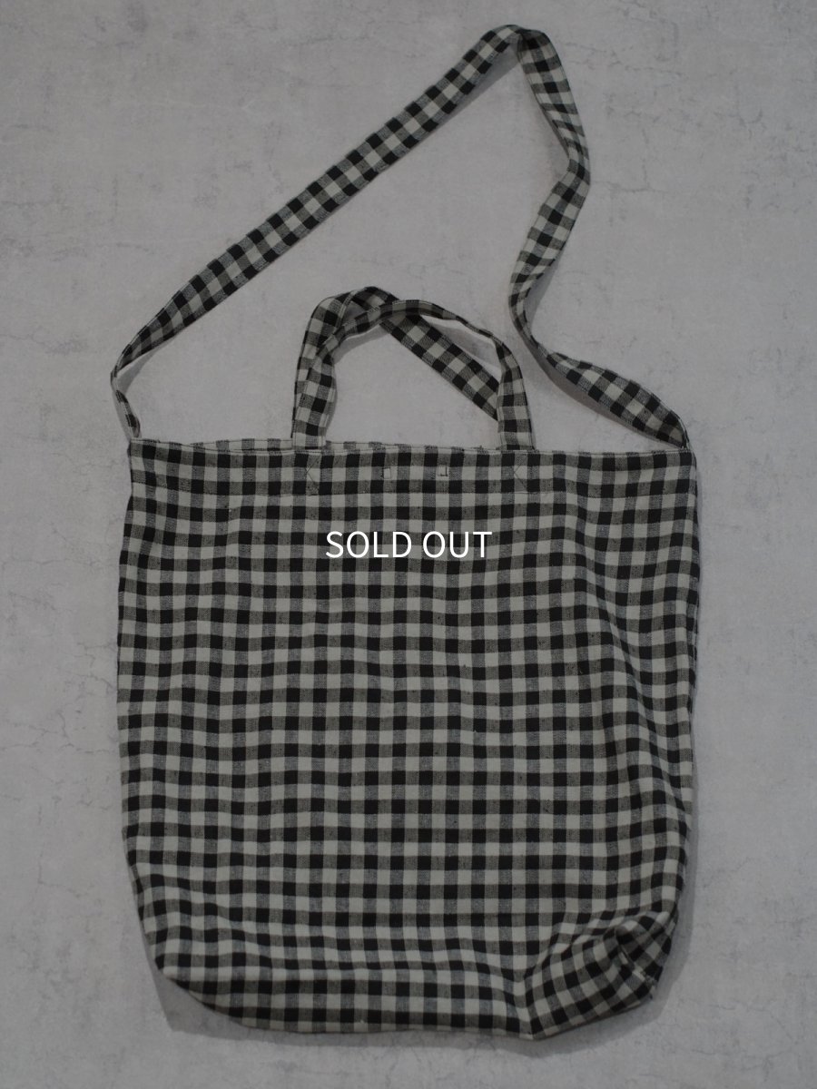 画像1: YOKO SAKAMOTO / RESEARCHER BAG - LARGE / GINGHAM　 (1)