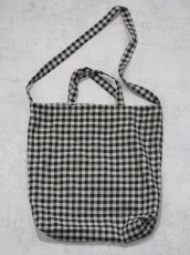 画像1: YOKO SAKAMOTO / RESEARCHER BAG - LARGE / GINGHAM　 (1)