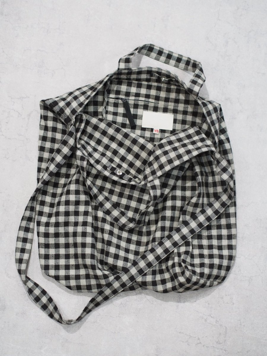画像2: YOKO SAKAMOTO / RESEARCHER BAG - LARGE / GINGHAM　 (2)