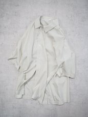 画像4: ATON / OVERSIZED HALF SLEEVE SHIRT / SHRINK COTTON LAWN (4)