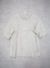 画像1: ATON / OVERSIZED HALF SLEEVE SHIRT / SHRINK COTTON LAWN (1)