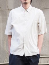 画像9: ATON / OVERSIZED HALF SLEEVE SHIRT / SHRINK COTTON LAWN (9)