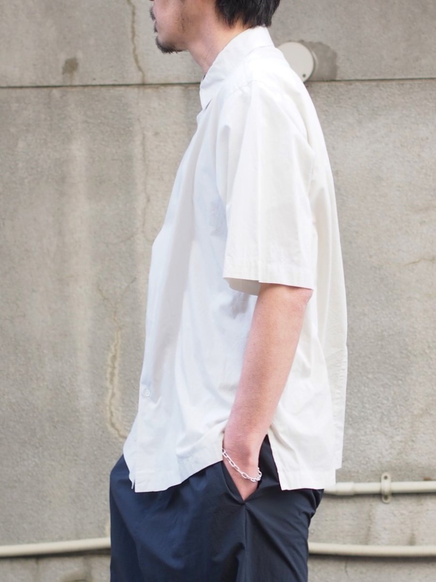 画像8: ATON / OVERSIZED HALF SLEEVE SHIRT / SHRINK COTTON LAWN (8)