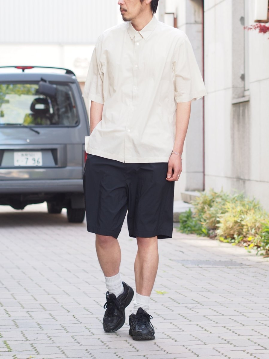 画像3: ATON / OVERSIZED HALF SLEEVE SHIRT / SHRINK COTTON LAWN (3)