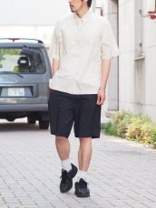 画像3: ATON / OVERSIZED HALF SLEEVE SHIRT / SHRINK COTTON LAWN (3)