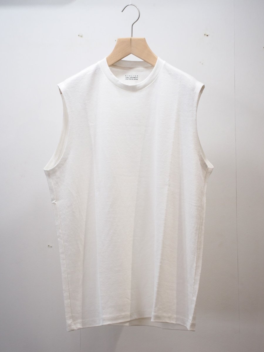 画像1: YOKO SAKAMOTO /  SLEEVELESS TOP / MAX HIGH COUNT HEMP JERSEY (1)