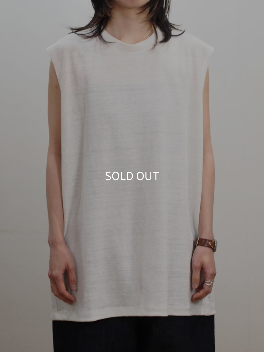 画像1: YOKO SAKAMOTO /  SLEEVELESS TOP / MAX HIGH COUNT HEMP JERSEY (1)