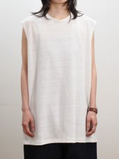 画像1: YOKO SAKAMOTO /  SLEEVELESS TOP / MAX HIGH COUNT HEMP JERSEY (1)