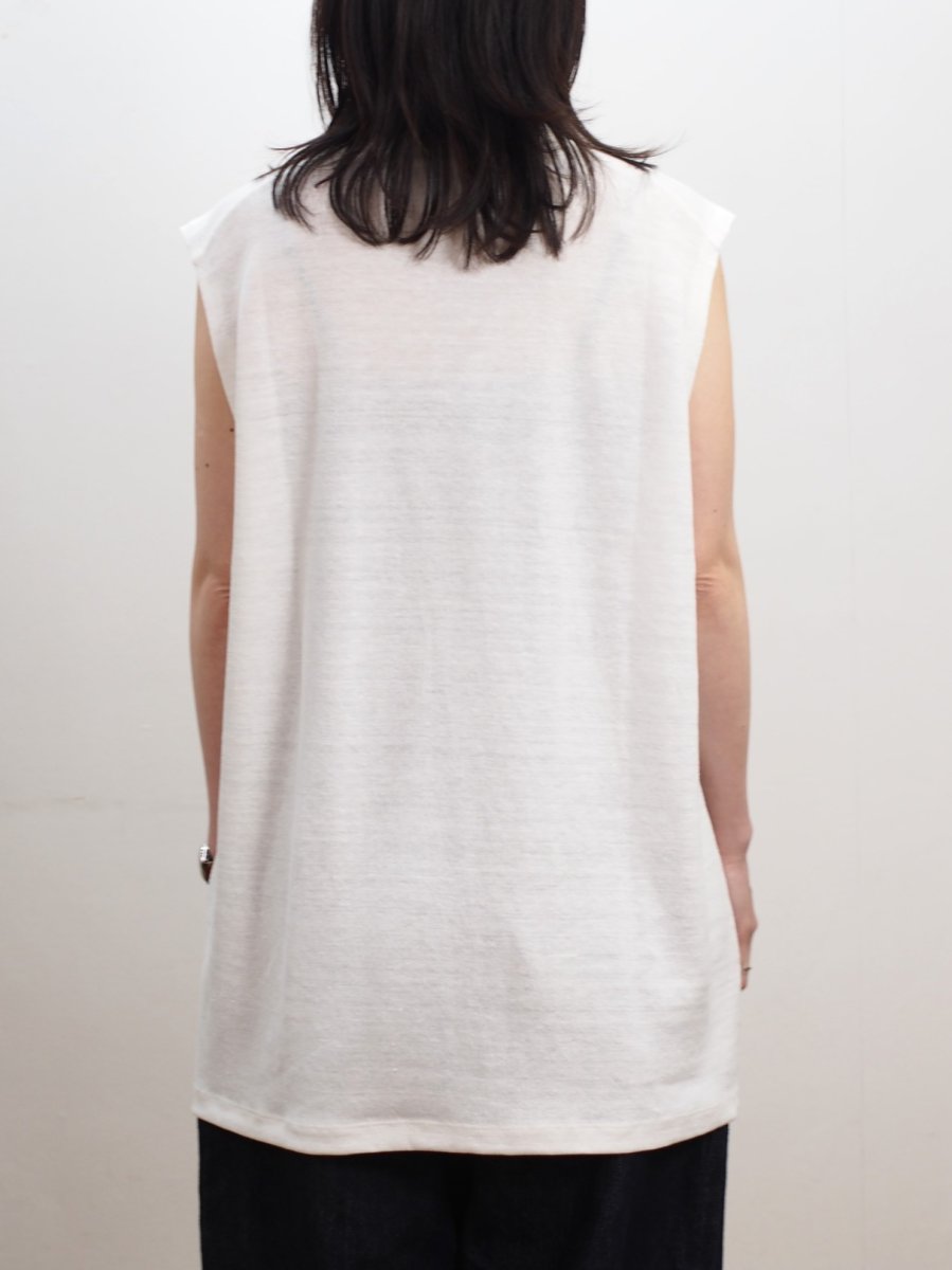 画像7: YOKO SAKAMOTO /  SLEEVELESS TOP / MAX HIGH COUNT HEMP JERSEY (7)