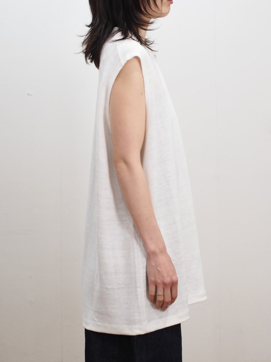 画像5: YOKO SAKAMOTO /  SLEEVELESS TOP / MAX HIGH COUNT HEMP JERSEY (5)