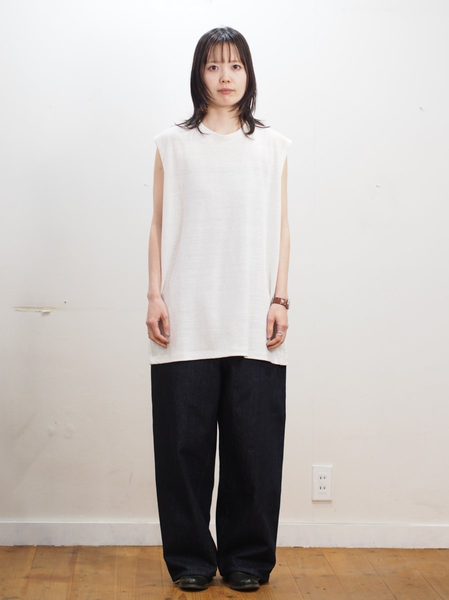 画像3: YOKO SAKAMOTO /  SLEEVELESS TOP / MAX HIGH COUNT HEMP JERSEY (3)
