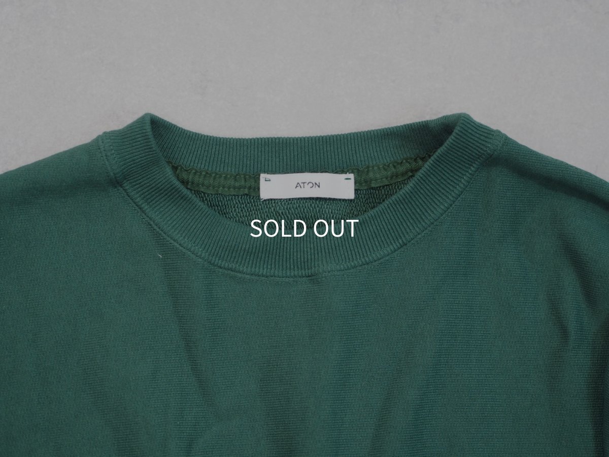 画像3: ATON OVERSIZED HALF SLEEVE SWEAT / NATURAL DYED URAKE (3)