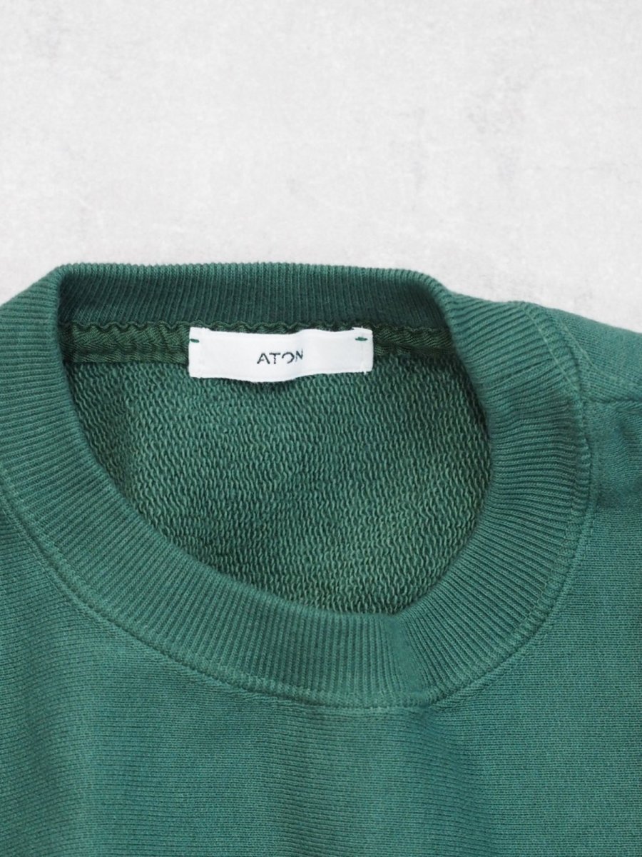 画像4: ATON OVERSIZED SWEAT SHIRT / NATURAL DYED URAKE (4)