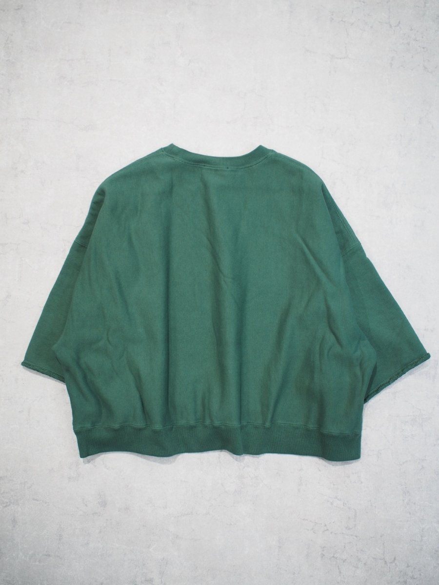 画像4: ATON OVERSIZED HALF SLEEVE SWEAT / NATURAL DYED URAKE (4)