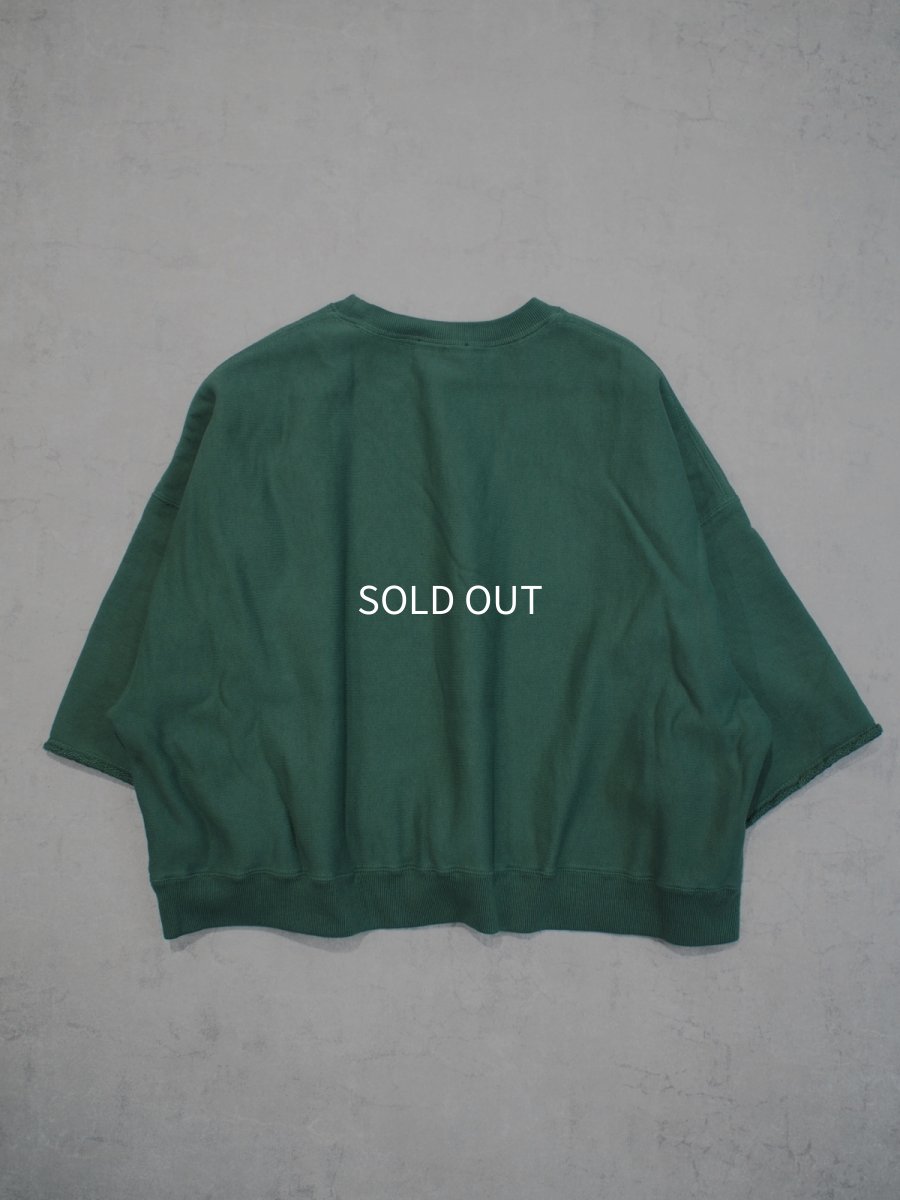画像7: ATON OVERSIZED HALF SLEEVE SWEAT / NATURAL DYED URAKE (7)
