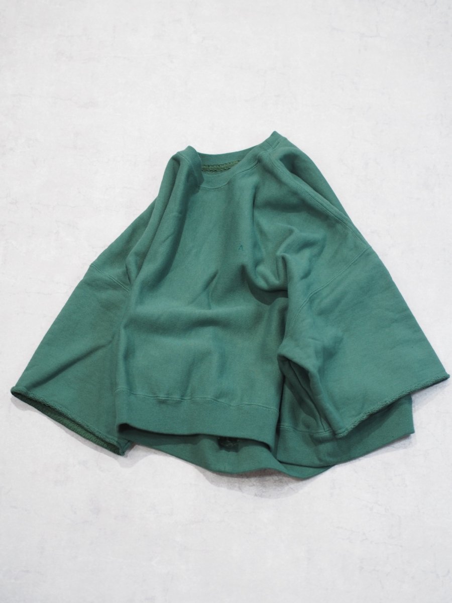 画像3: ATON OVERSIZED HALF SLEEVE SWEAT / NATURAL DYED URAKE (3)
