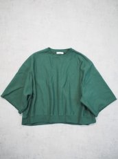 画像1: ATON OVERSIZED HALF SLEEVE SWEAT / NATURAL DYED URAKE (1)