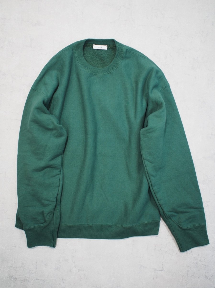 画像1: ATON OVERSIZED SWEAT SHIRT / NATURAL DYED URAKE (1)
