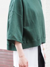 画像9: ATON OVERSIZED HALF SLEEVE SWEAT / NATURAL DYED URAKE (9)